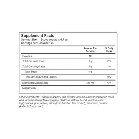Bioptimizers, Magnesium Supplement Raspberry Lemonade Drink Mix, 4.7 Oz Bioptimizers