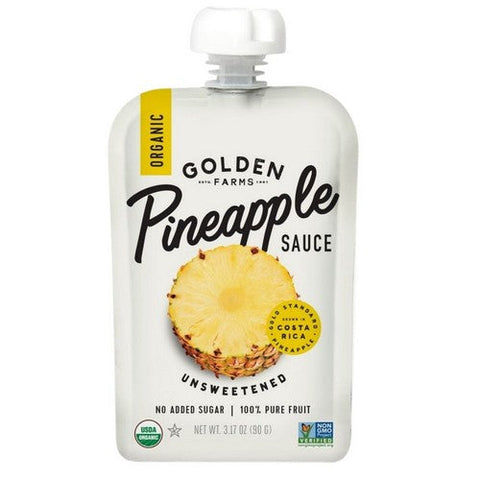 Golden Farms, Organic Pineapple Sauce, 3.17 Oz (Case Of 8) Golden Farms