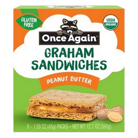 Once Again, Organic Peanut Butter Graham Crackers Sandwiches, 1.59 Oz Once Again