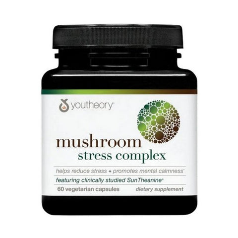 Youtheory, Mushroom Stress Complex, 60 Vegcaps Youtheory