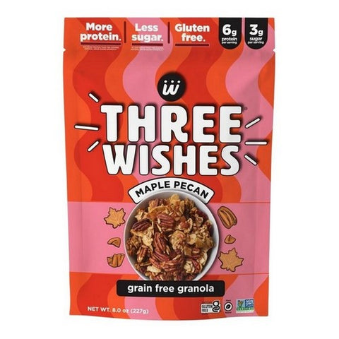 Three Wishes, Maple Pecan Granola, 8 Oz (Case Of 8) Three Wishes
