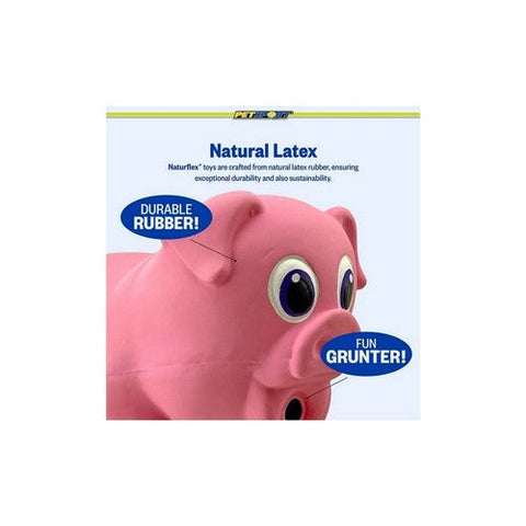 Petsport, Naturflex Pig Latex Dog Toy, Large / 8.5 Inches, Pink Petsport