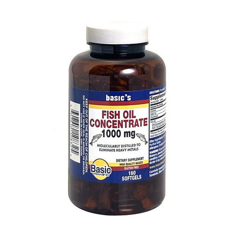 Fish Oil 160 Softgels by Basic Vitamins