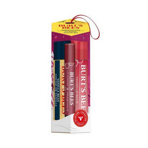 Burts Bees, Mistletoe Kiss Red Collection Holiday Gift Set, 3 Pack