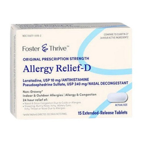 Foster And Thrive, Allergy Relief-D, 15 Tabs Foster And Thrive