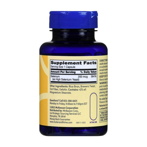 Foster And Thrive, Selenium, 200 Mcg, 100 Caps Foster And Thrive