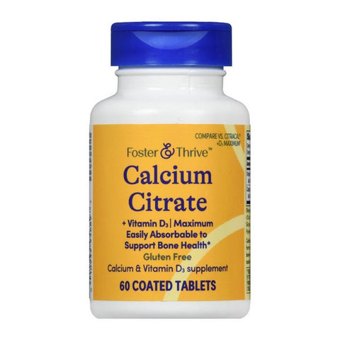 Calcium Citrate + Vitamin D3 60 Tabs by Foster And Thrive