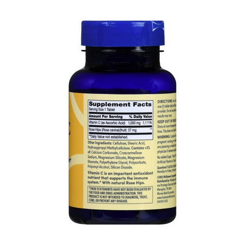 Foster And Thrive, Vitamin C With Rose Hips, 1000 Mg, 100 Tabs Foster And Thrive