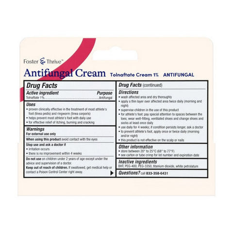 Foster And Thrive, Antifungal Tolnaftate Cream 1%, 0.5 Oz Foster And Thrive