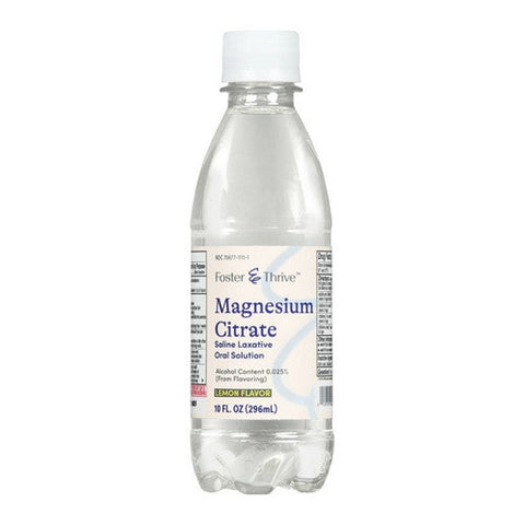 Foster And Thrive, Magnesium Citrate Saline Laxative Oral Solution Lemon, 10 Oz Foster And Thrive