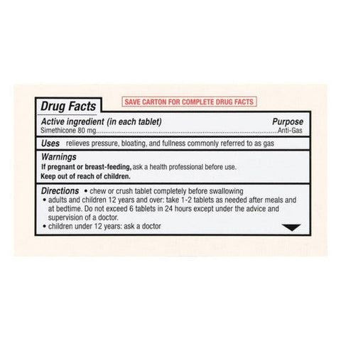 Foster And Thrive, Regular Strength Gas Relief Simethicone Chewable Mint, 100 Tablets Foster And Thrive