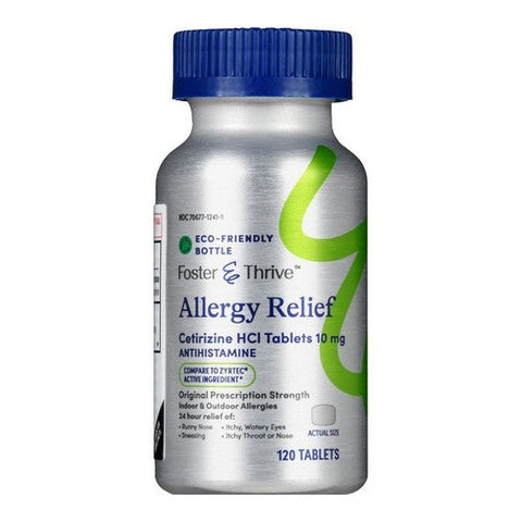 Foster And Thrive, Allergy Relief Cetirizine Hcl, 10 Mg, 120 Tabs
