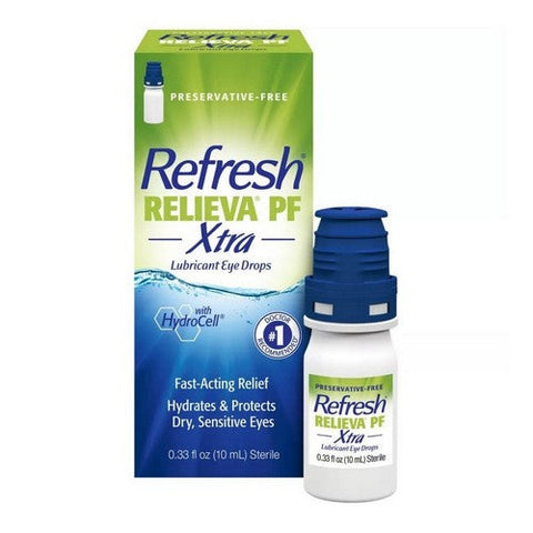 Refresh, Relieva Pf Xtra Lubricant Eye Drops, 0.33 Oz