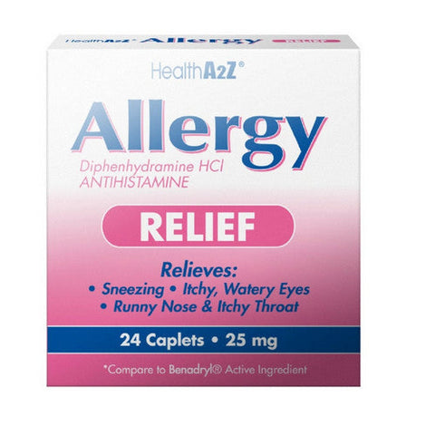 Health A2Z, Allergy Relief, 25 Mg, 24 Capsules Health A2Z