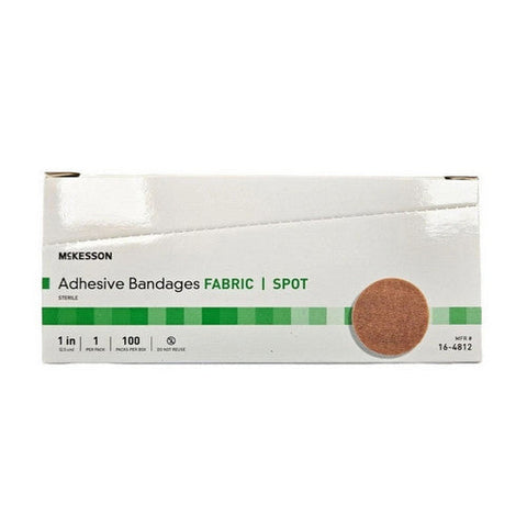 McKesson, Adhesive Bandages Fabric Spots 1", 100 Count McKesson