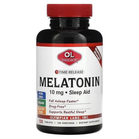 Melatonin Time Release Maximum Strength 120 Tablets by Olympian Labs