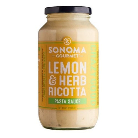 Sonoma Gourmet, Lemon Herb Ricotta Pasta Sauce, 24.5 Oz (Case Of 6) Sonoma Gourmet