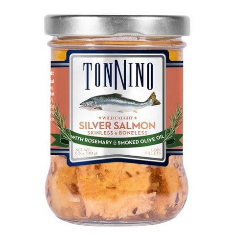 Tonnino, Silver Salmon Fillets Rosemary In Smoked Olive Oil, 6.3 Oz (Case Of 6) Tonnino