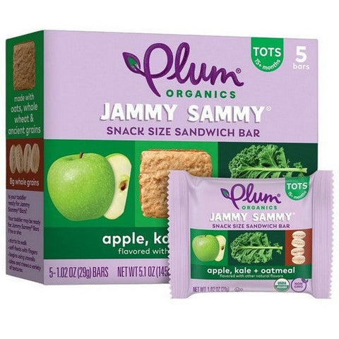 Plum Organics, Organics Jammy Sammy Bar, 1.02 Oz X 5 Count (Case of 6) Plum Organics