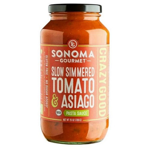 Sonoma Gourmet, Slow Simmered Tomato Asiago Pasta Sauce, 25 Oz (Case Of 6) Sonoma Gourmet