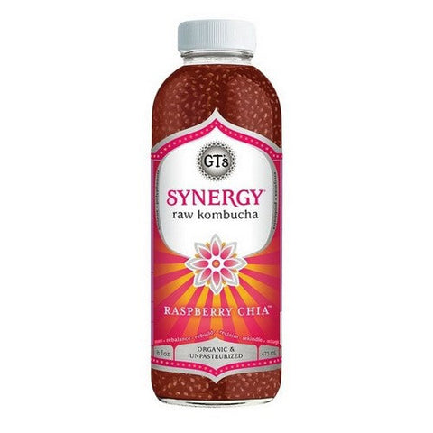 GT's, Enlightened Synergy Raspberry Chia, 16 Oz (Case Of 12) GT's