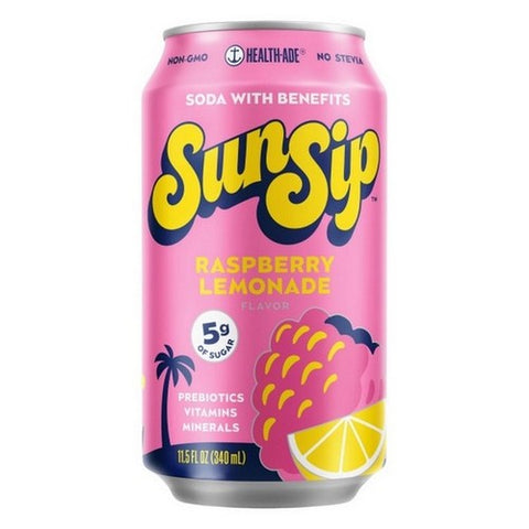 Health-Ade, Sun Sip Raspberry Lemonade Soda, 11.5 Oz (Case Of 12) Health-Ade