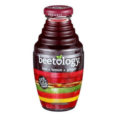 Beetology, 100% Organic Beet Lemon Ginger Juice, 8.45 Oz (Case Of 6) Beetology