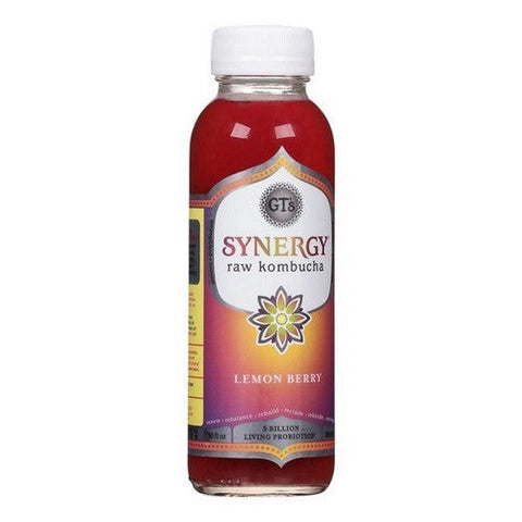 GT's, Synergy Raw Kombucha Lemon Berry, 10 Oz (Case Of 12) GT's