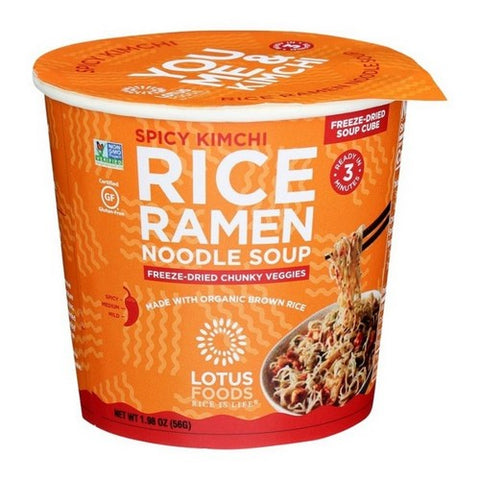 Lotus Foods, Rice Ramen Noodle Soup Spicy Kimchi, 1.98 Oz (Case Of 6) Lotus Foods