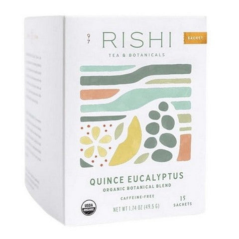 Rishi Tea, Organic Herbal Tea Quince Eucalyptus, 15 Bags (Case Of 6) Rishi Tea