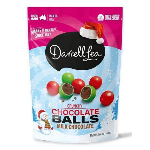 Darrell Lea, Christmas Milk Chocolate Crunch Balls, 5.6 Oz (Case Of 12) Darrell Lea