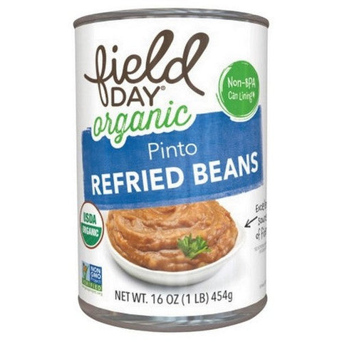 Field Day, Organic Vegetarian Pinto Refried Beans, 16 Oz (Case Of 12) Field Day