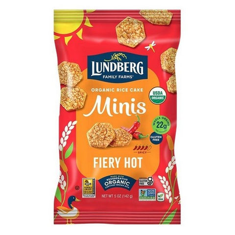 Lundberg, Mini Rice Cakes Fiery Hot, 5 Oz (Case Of 6) Lundberg