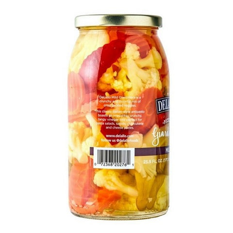 Delallo, Mild Pickled Giardiniera, 25.5 Oz (Case Of 6) Delallo