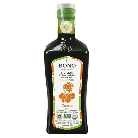Bono, Organic Sicilian Extra Virgin Olive Oil, 16.9 Oz (Case Of 6) Bono