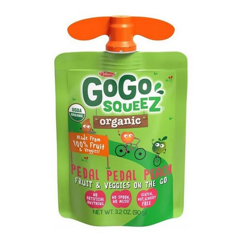 Gogo Squeez, Organic Fruit And Veggiez Variety Pack Pedal Peach Boulder Berry, 3.2 Oz X 12 Count (Case Of 6) Gogo Squeez