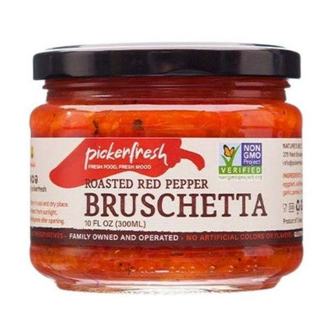 Pickerfresh, Roasted Red Pepper Bruschetta, 10 Oz (Case Of 6) Pickerfresh