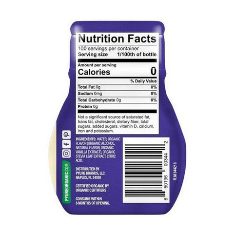 Pyure, Organic Vanilla Liquid Stevia Extract, 1.8 Oz (Case Of 6) Pyure