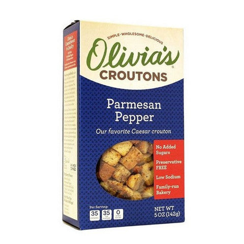 Olivias Croutons, Parmesan Pepper, 5 Oz (Case Of 6) Olivias Croutons