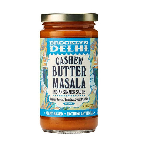 Brooklyn Delhi, Cashew Butter Masala Indian Simmer Sauce With Cashew Cream, Tomatoes, Sweet Paprika, 12 Oz (Case Of 6) Brooklyn Delhi