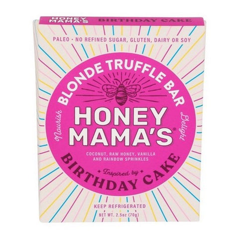 Honey Mamas, Happy Birthday Cake Truffle Bar, 2.5 Oz (Case Of 12) Honey Mamas