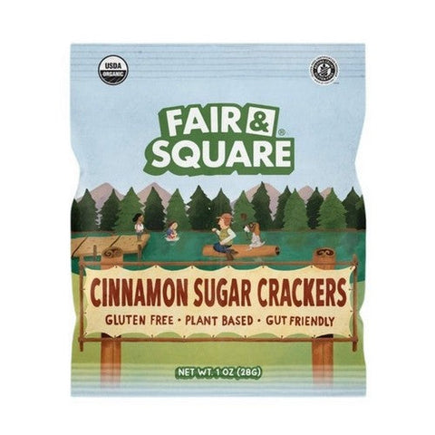 Fair And Square, Cinnamon Sugar Crackers, 1 Oz (Case Of 18)