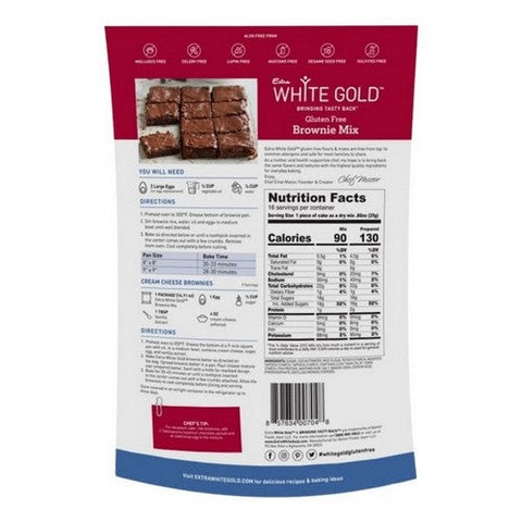 Extra White Gold, Mix Brownie Fudgy, 14.1 Oz (Case Of 6) Extra White Gold