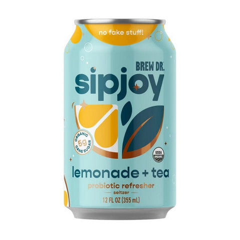 Brew Dr Kombucha, Lemonade Tea Sipjoy, 12 Oz (Case Of 12) Brew Dr Kombucha