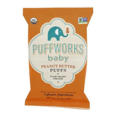 Puffworks, Baby Peanut Butter Puffs, 0.5 Oz (Case Of 6)