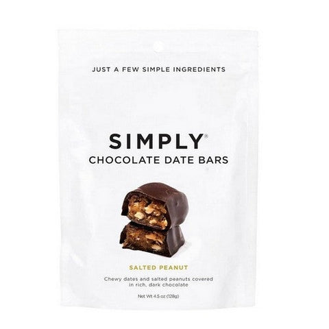 Simplygum, Salted Peanut Candy Bars, 4.5 Oz (Case Of 6) Simplygum