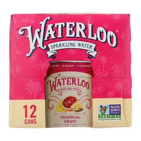 Waterloo Sparkling Water, Sparkling Water Tropical Fruit, 12 Oz X 12 Count (Case Of 2) Waterloo Sparkling Water