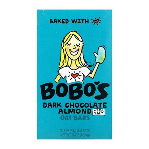 Bobo's Oat Bars, Dark Chocolate Almond And Sea Salt Oat Bar, 3 Oz (Case Of 12) Bobo's Oat Bars