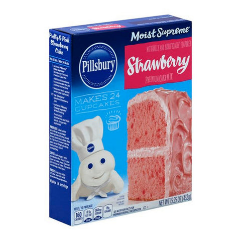 Moist Supreme Strawberry Cake Mix 15.25 Oz (Case Of 12) by Pillsbury