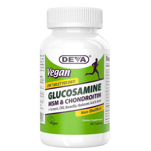 Deva Vegan Vitamins, Vegan Glucosamine Chondroitin MSM, 90 Tablets Deva Vegan Vitamins